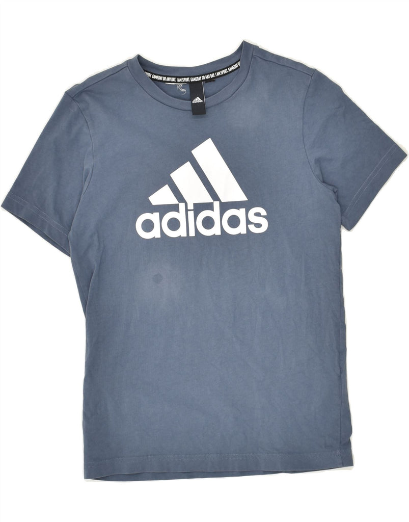 ADIDAS Boys Graphic T-Shirt Top 13-14 Years Blue | Vintage Adidas | Thrift | Second-Hand Adidas | Used Clothing | Messina Hembry 