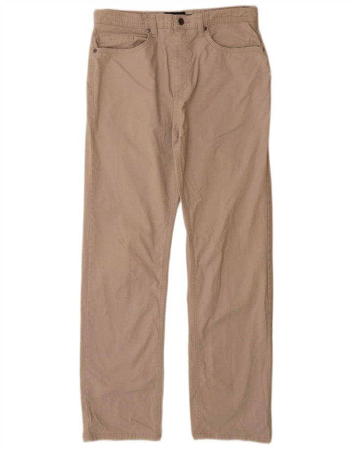 Marks & Spencer Mens Blue Harbour Straight Casual Trousers W32 L31 Grey