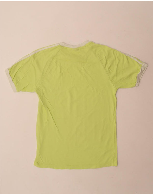 Adidas Womens T-Shirt Top UK 12 Medium Yellow