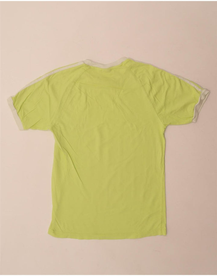 Adidas Womens T-Shirt Top UK 12 Medium Yellow