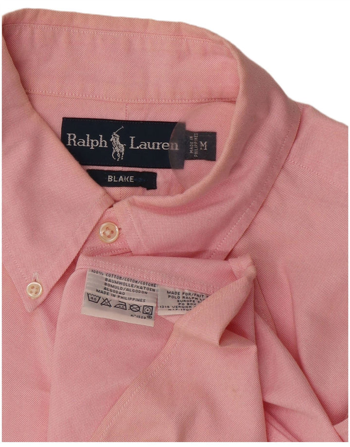 Ralph Lauren Mens Blake Short Sleeve Shirt Medium Pink Cotton