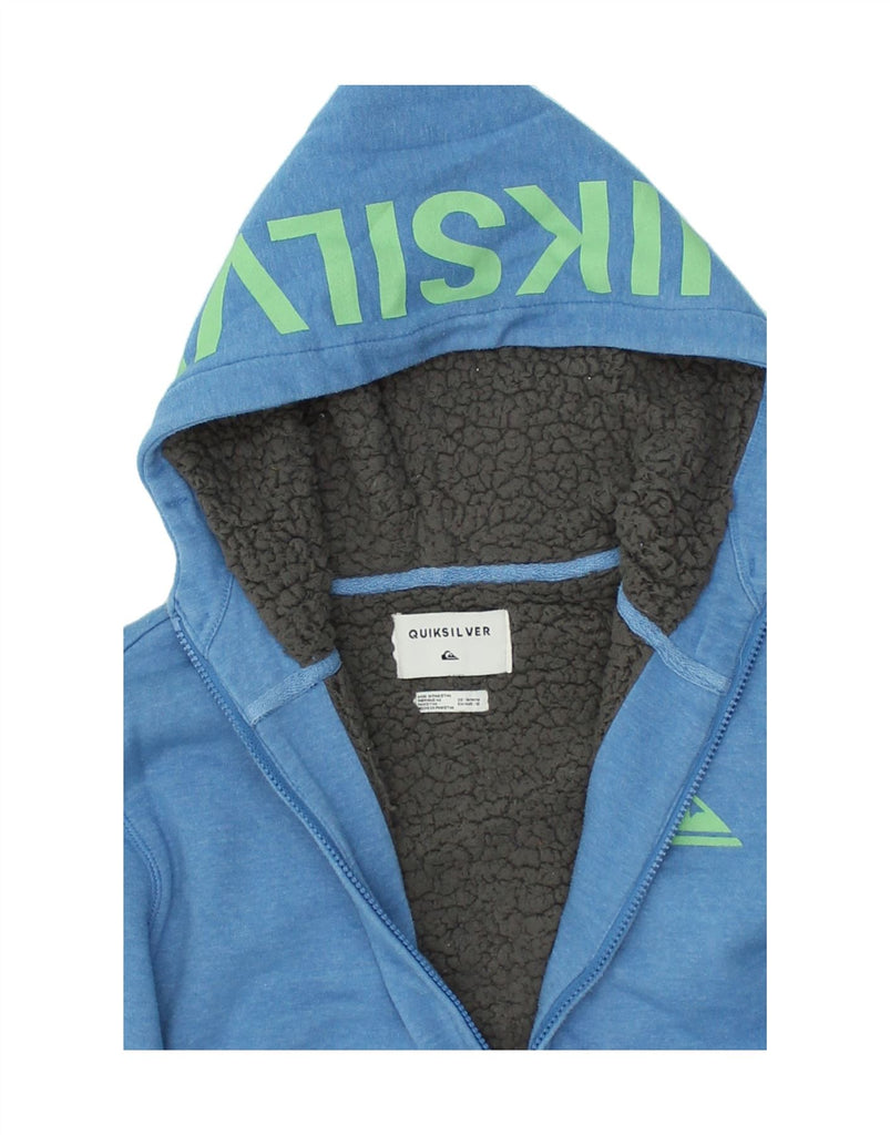 QUIKSILVER Boys Zip Hoodie Sweater 11-12 Years Medium Blue Cotton | Vintage Quiksilver | Thrift | Second-Hand Quiksilver | Used Clothing | Messina Hembry 