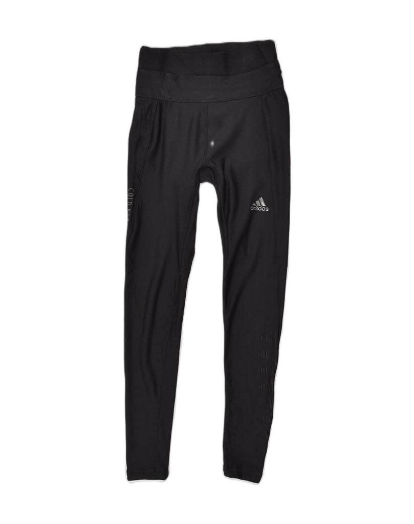 ADIDAS Womens Leggings UK 8-10 Small  Black Polyester | Vintage Adidas | Thrift | Second-Hand Adidas | Used Clothing | Messina Hembry 