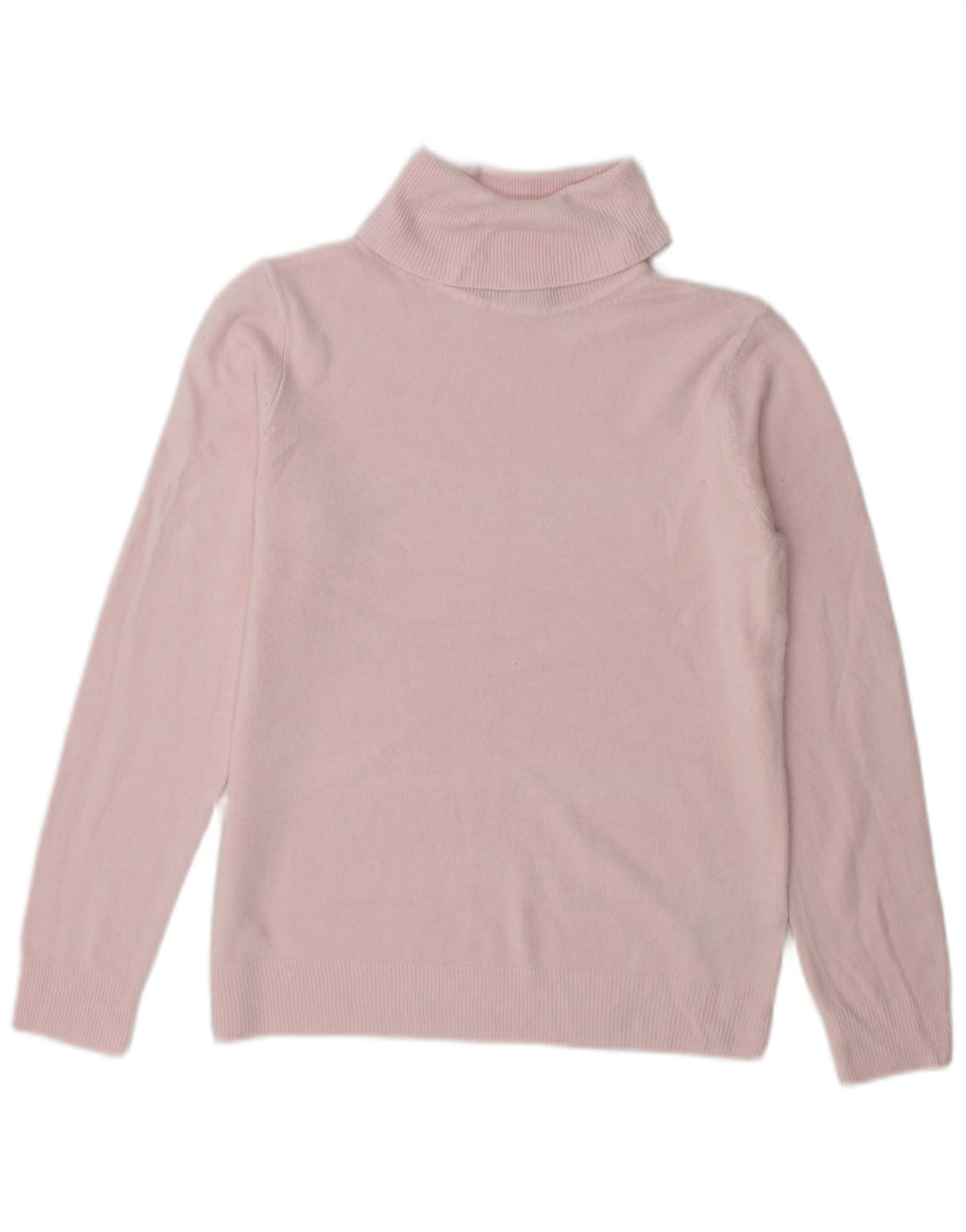 Marks & Spencer Womens Roll Neck Jumper Sweater UK 10 Small Pink Acrylic