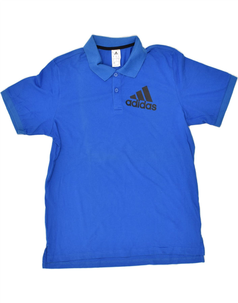 ADIDAS Mens Polo Shirt XL Blue Cotton | Vintage Adidas | Thrift | Second-Hand Adidas | Used Clothing | Messina Hembry 