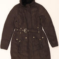 JOULES Womens Padded Coat UK 12 Medium Grey Polyester Vintage Joules and Second-Hand Joules from Messina Hembry 