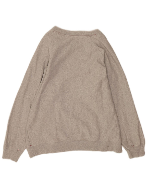 Vintage Womens Graphic Sweatshirt Jumper UK 14 Medium Grey Flecked