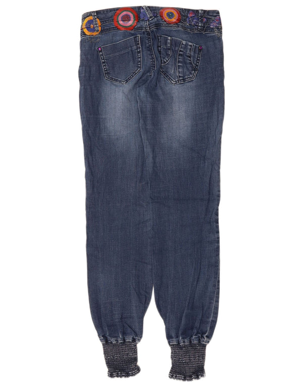 Desigual Womens Rainbow Joggers Straight Jeans W28 L30 Blue Geometric