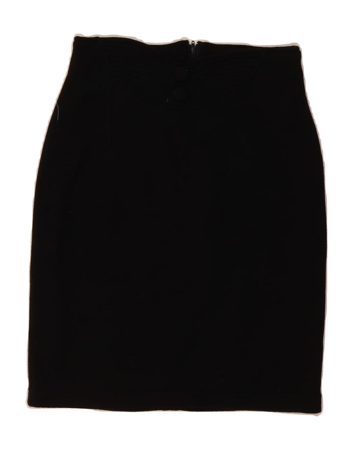 VINTAGE Womens Pencil Skirt W28 Medium  Black Vintage Vintage and Second-Hand Vintage from Messina Hembry 