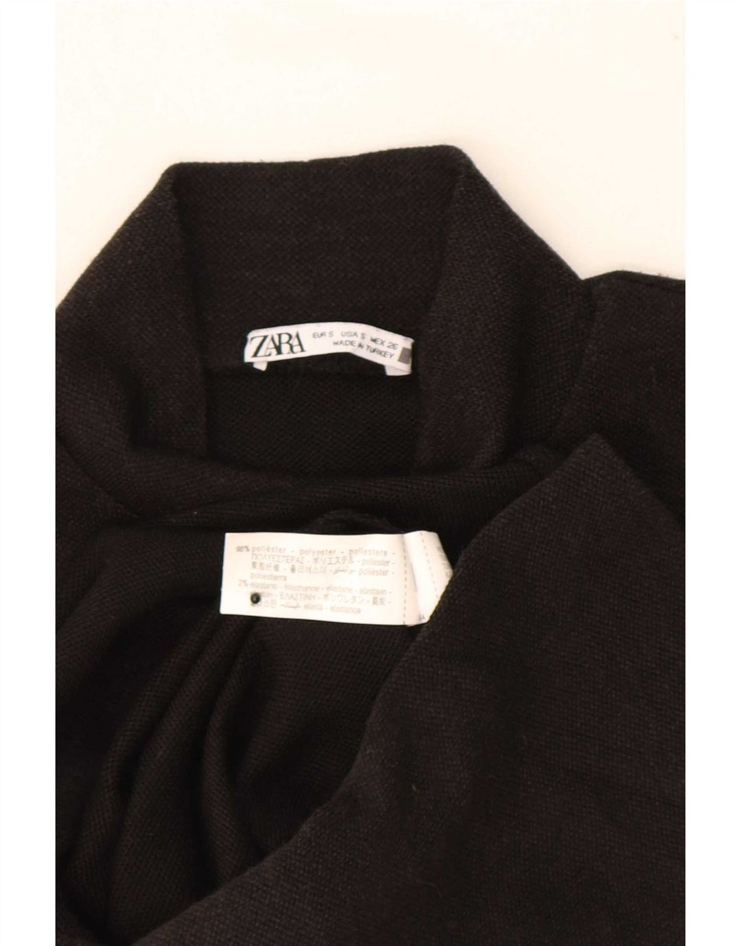 Zara Womens Vest Top UK 10 Small Black Polyester