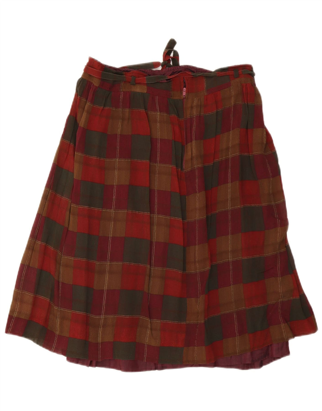 Vintage Womens A-Line Skirt W30 Medium Red Plaid