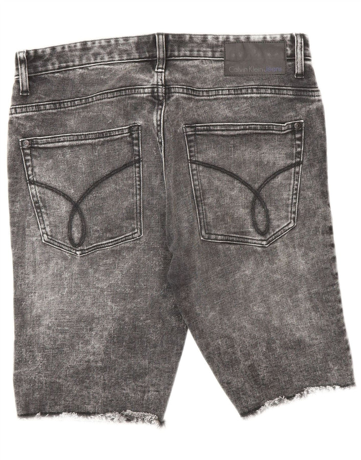 Calvin Klein Mens Denim Shorts W30 Medium Grey Cotton
