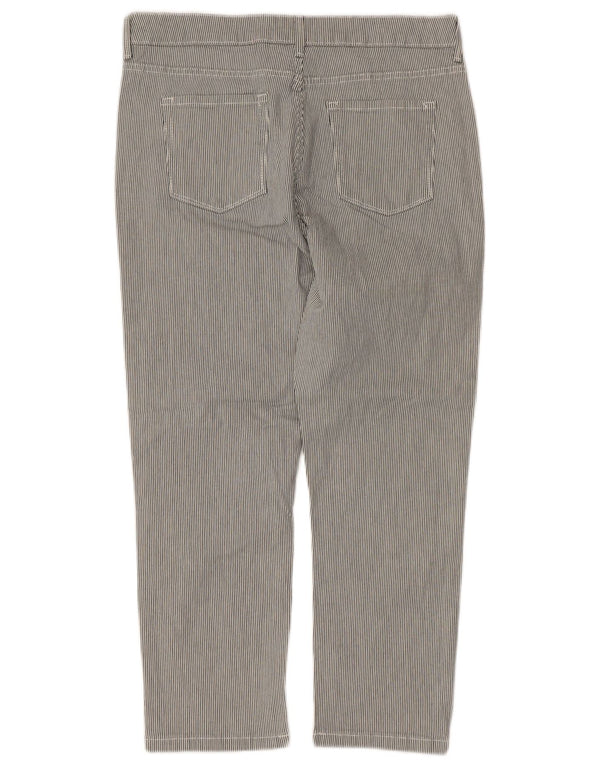 Marks & Spencer Womens Regular Cropped Trousers UK 14 Large W32 L24 Grey