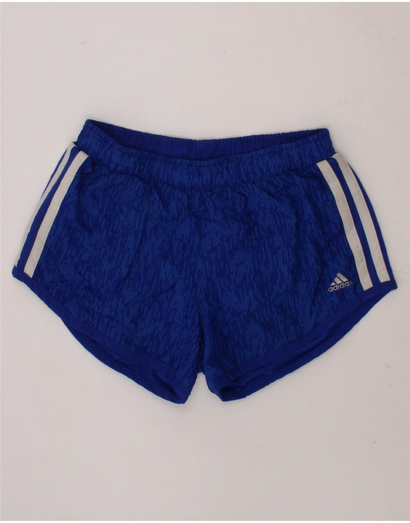 ADIDAS Girls Climalite Sport Shorts 9-10 Years  Blue Vintage Adidas and Second-Hand Adidas from Messina Hembry 