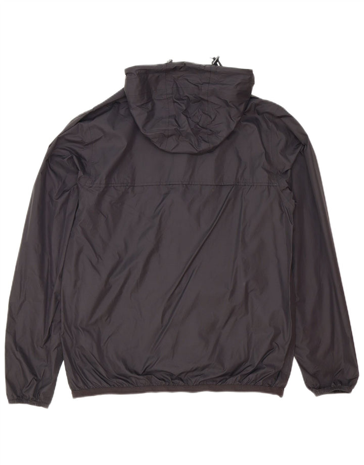 K-Way Mens Hooded Rain Jacket UK 36 Small Black