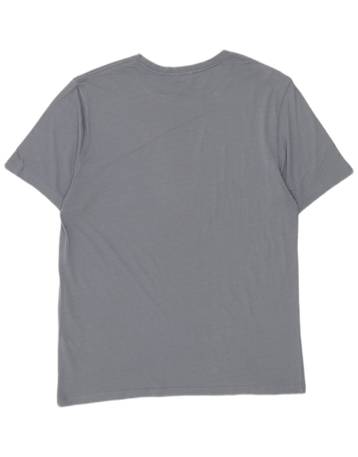 Reiss Mens T-Shirt Top Large Blue Cotton