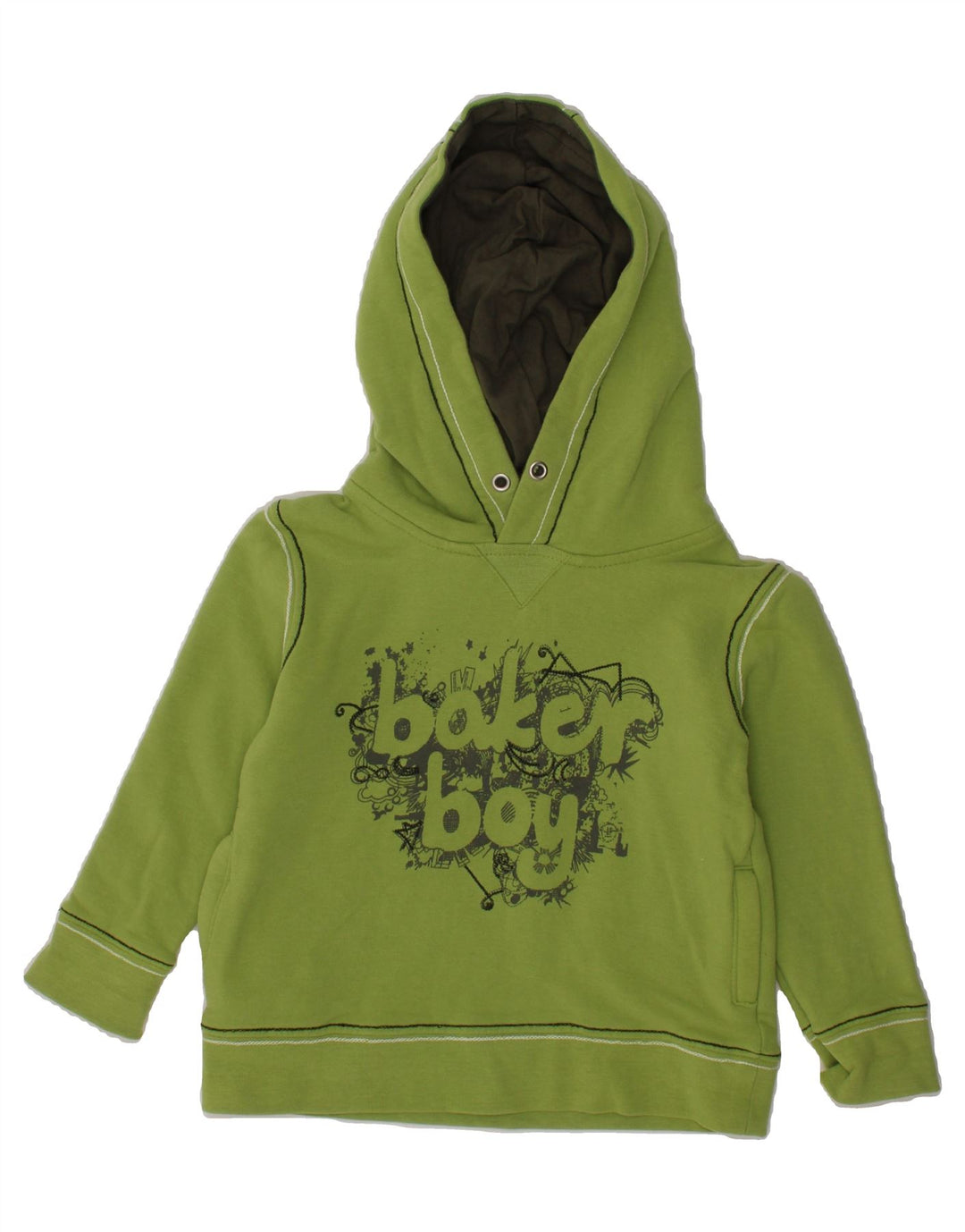 TED BAKER Baby Boys Graphic Hoodie Jumper 9-12 Months Green Cotton Vintage Ted Baker and Second-Hand Ted Baker from Messina Hembry 