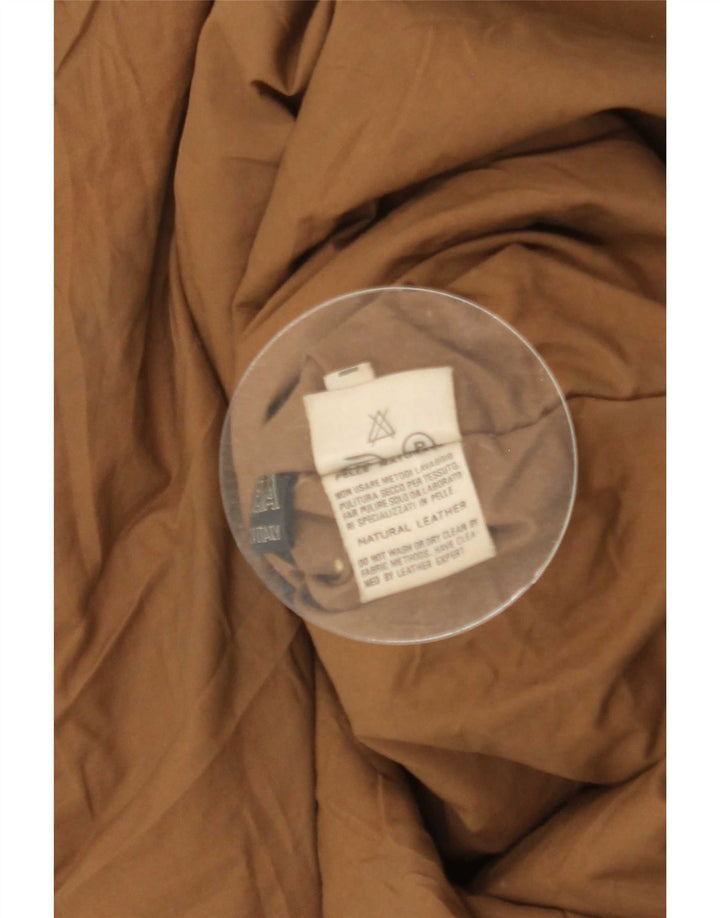 Casa Veneta Mens Leather Coat IT 52 XL Beige