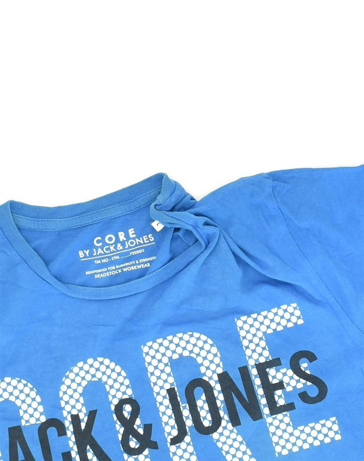 JACK & JONES Mens Graphic T-Shirt Top Large Blue | Vintage Jack & Jones | Thrift | Second-Hand Jack & Jones | Used Clothing | Messina Hembry 