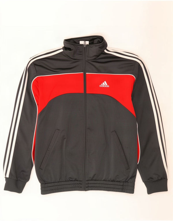 Adidas Mens Graphic Tracksuit Top Jacket UK 36/38 Small Grey Colourblock