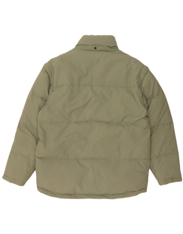 Fila Mens Padded Jacket UK 40 Large Green Polyamide