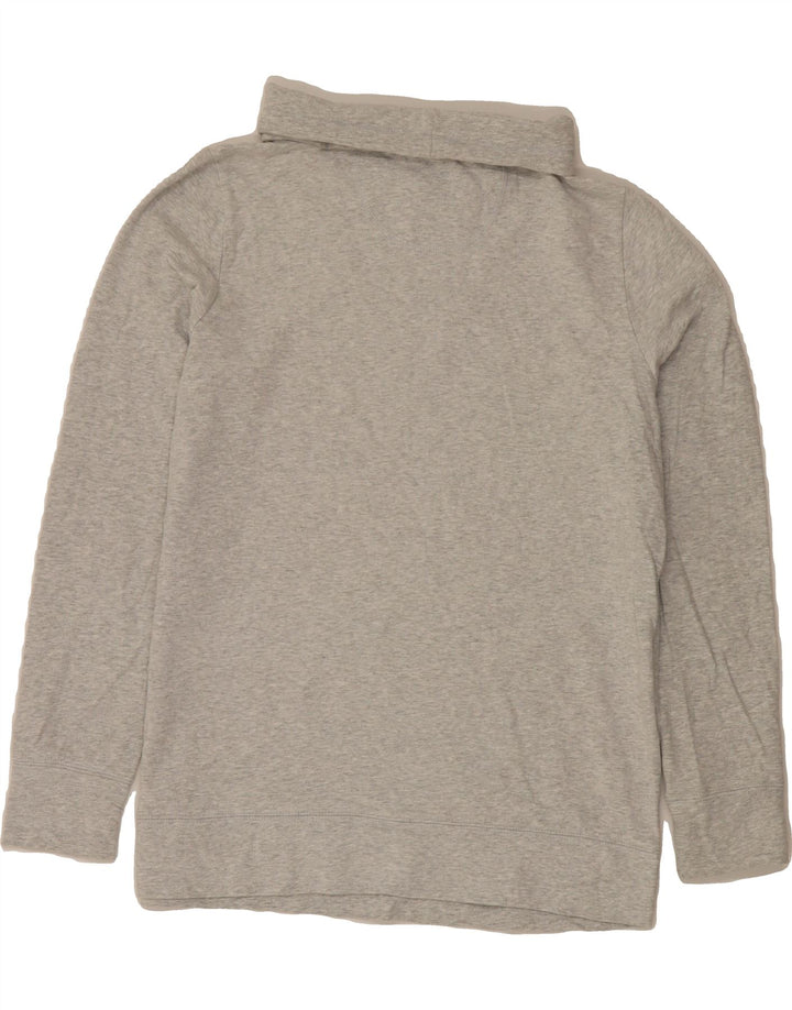 L.L.BEAN Womens Roll Neck Sweatshirt Jumper UK 16 Large Grey Cotton Vintage L.L.Bean and Second-Hand L.L.Bean from Messina Hembry 