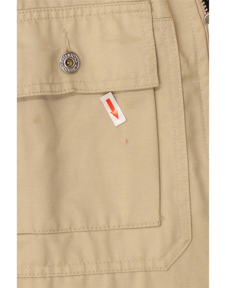 American Legend Mens Utility Jacket UK 38 Medium Beige Cotton