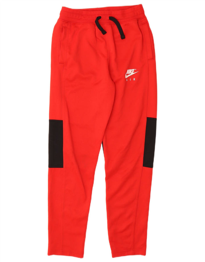 NIKE Boys Tracksuit Trousers 13-14 Years XL  Red Colourblock Polyester