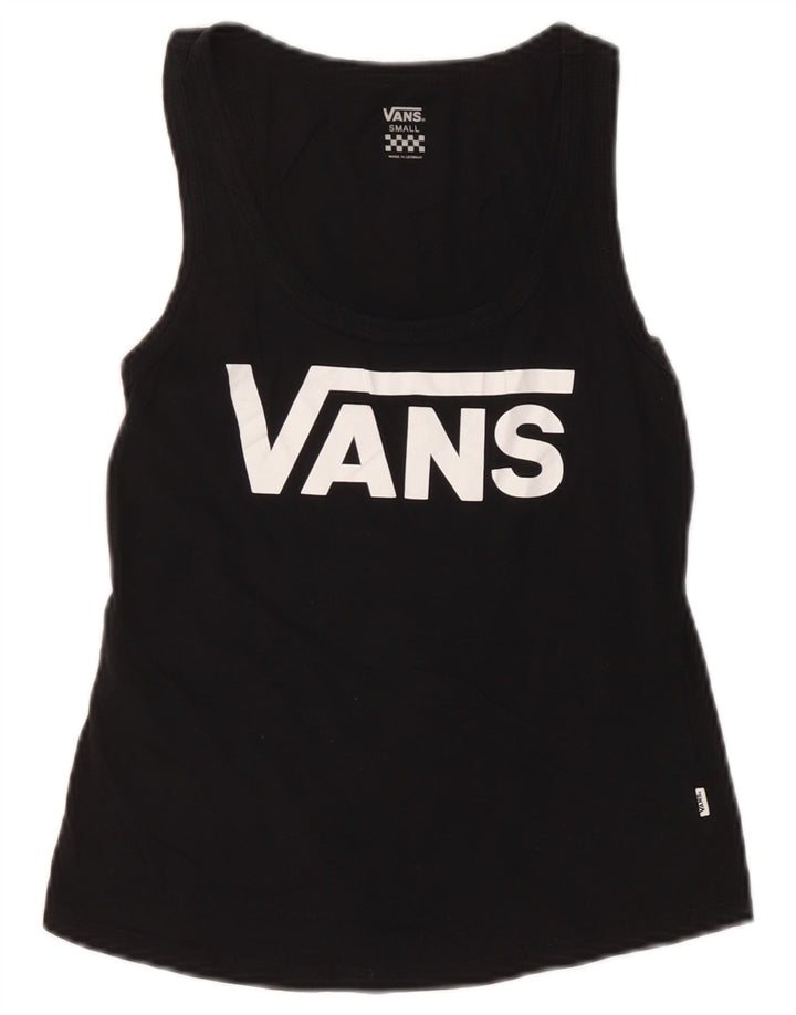Vans Womens Graphic Vest Top UK 10 Small Black