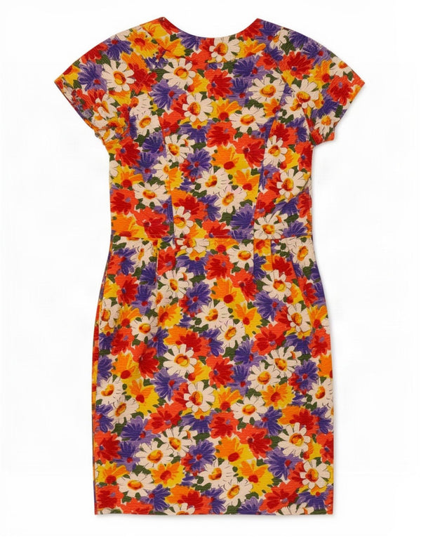 Bagarry Womens Short Sleeves Sheath Dress IT 44 Medium Multicoloured Floral