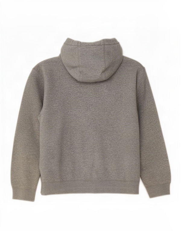 Nike Womens Oversized Zip Hoodie Sweater UK 16 Large Grey Cotton