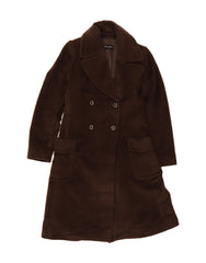 MASSIMO DUTTI Womens Overcoat EU 42 Large Brown Wool