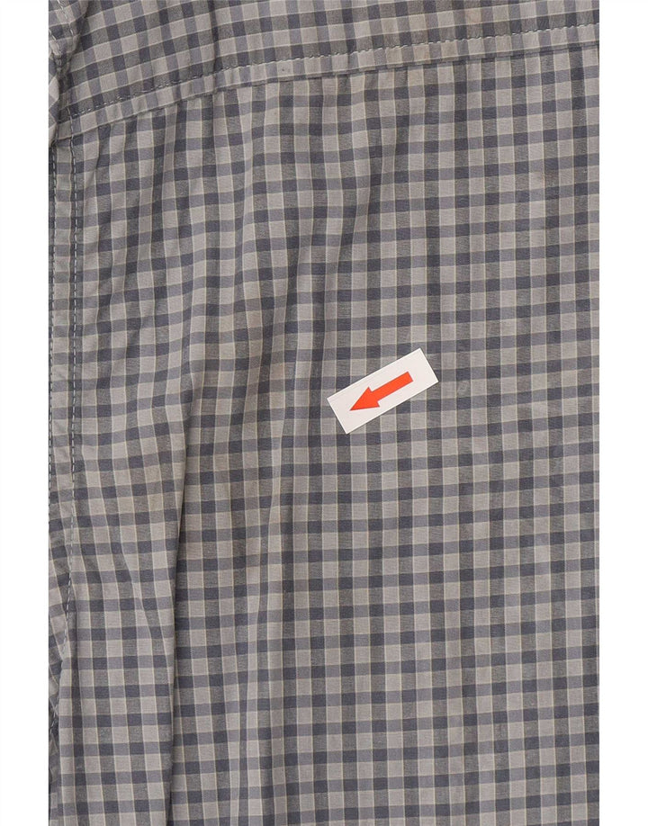 Timberland Mens Shirt Medium Blue Check Tencel