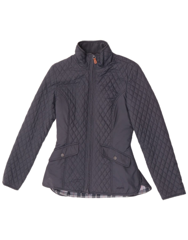 Musto Womens Quilted Jacket UK 8 Small Navy Blue Polyester