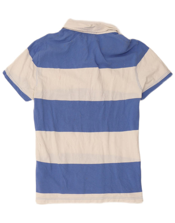 Polo Ralph Lauren Mens Custom Fit Polo Shirt Large Blue Striped Cotton
