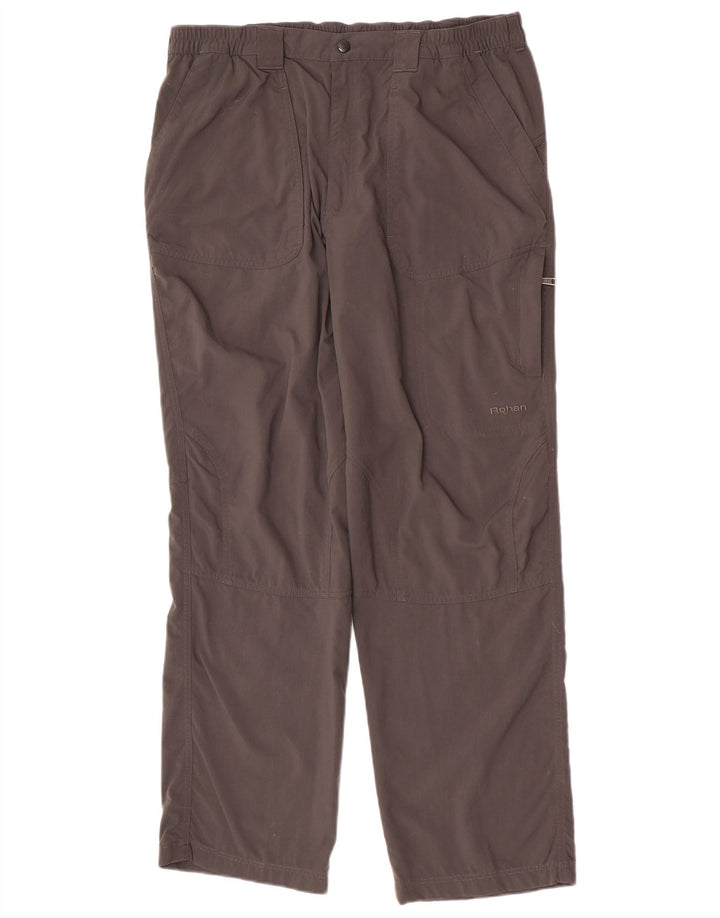 Rohan Mens Straight Cargo Trousers Large W34 L30 Grey Polyamide