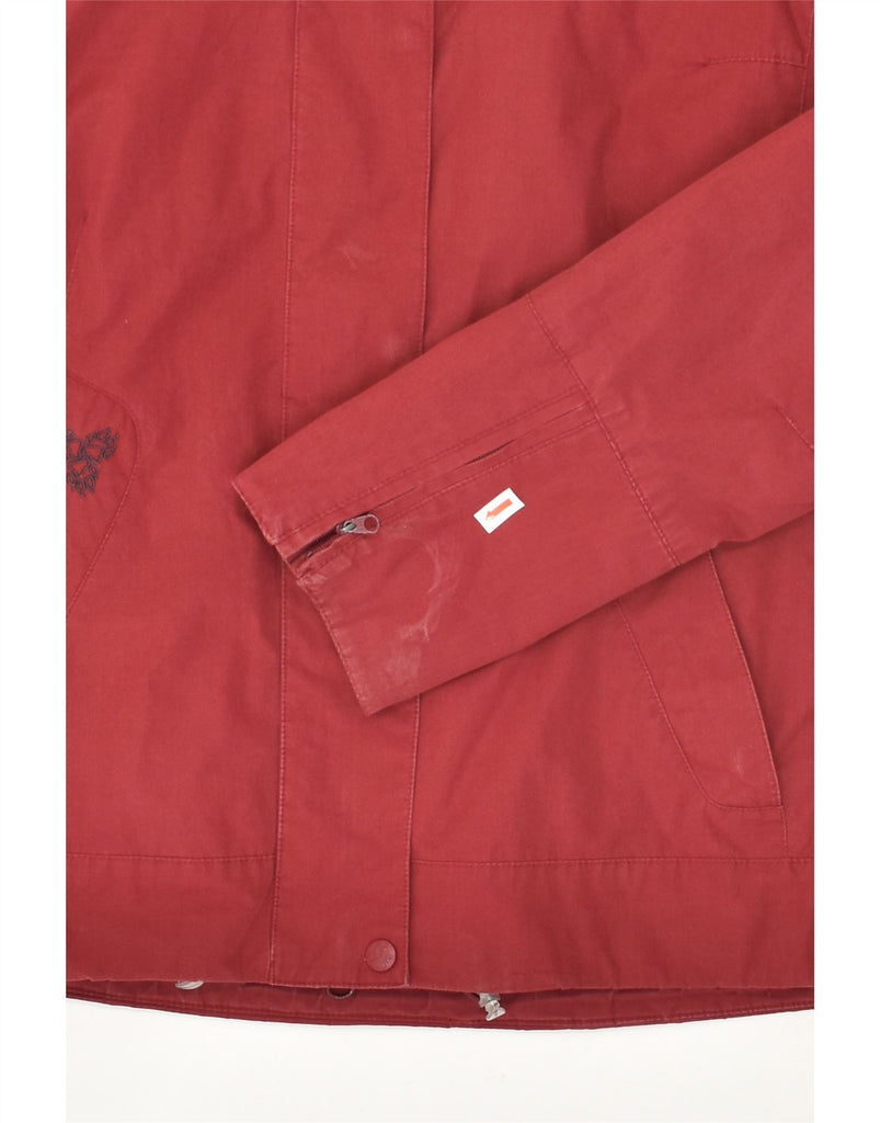 JACK WOLFSKIN Womens Hooded Windbreaker Jacket UK 10 Small Red Polyester | Vintage Jack Wolfskin | Thrift | Second-Hand Jack Wolfskin | Used Clothing | Messina Hembry 