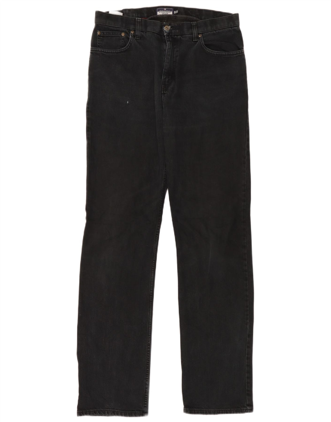 Marks & Spencer Mens Blue Harbour Straight Jeans W34 L35 Black Cotton