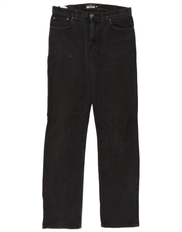 Marks & Spencer Mens Blue Harbour Straight Jeans W34 L35 Black Cotton