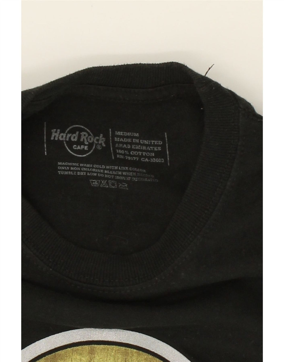 HARD ROCK CAFE Mens Madrid Graphic T-Shirt Top Medium Black Cotton Vintage Hard Rock Cafe and Second-Hand Hard Rock Cafe from Messina Hembry 