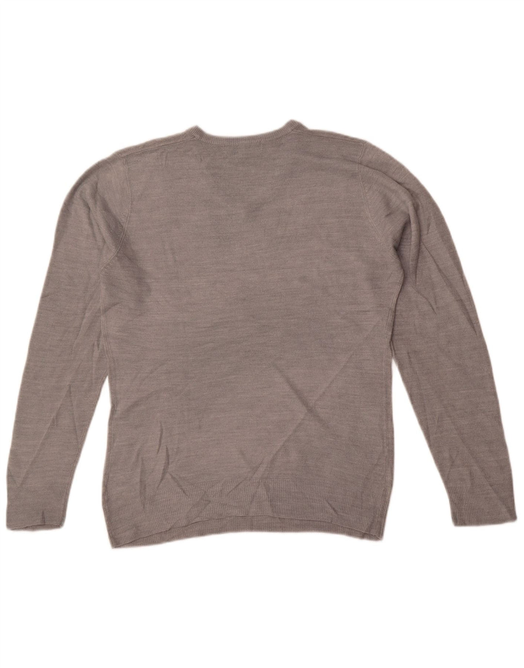 Marks & Spencer Mens V-Neck Jumper Sweater Small Grey Acrylic