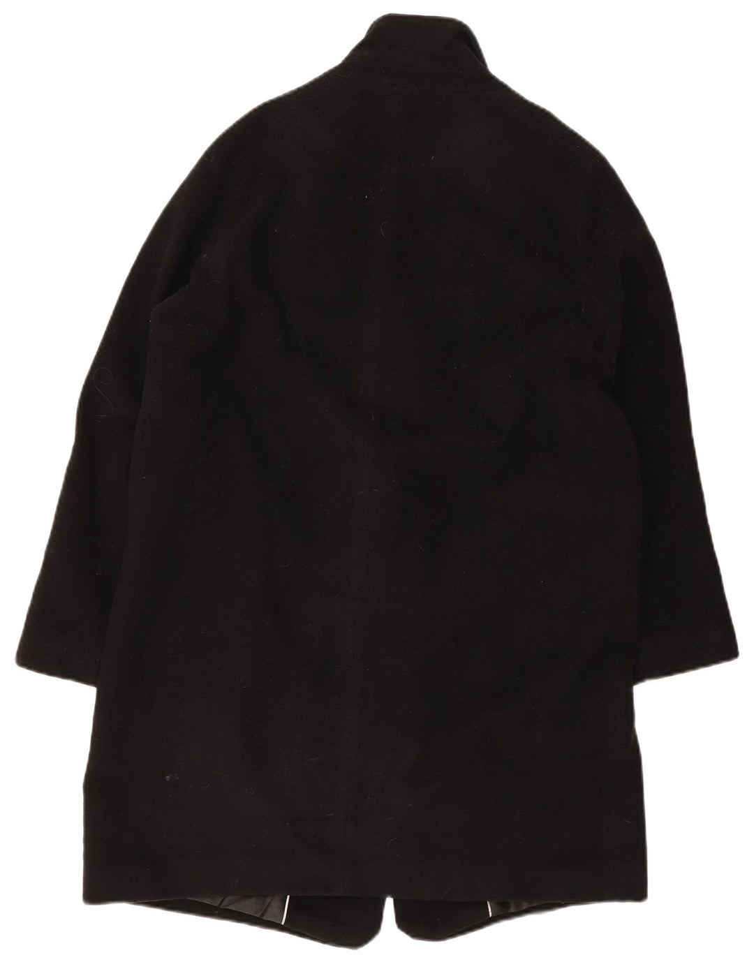 Marks & Spencer Womens Overcoat UK 14 Large Black Wool