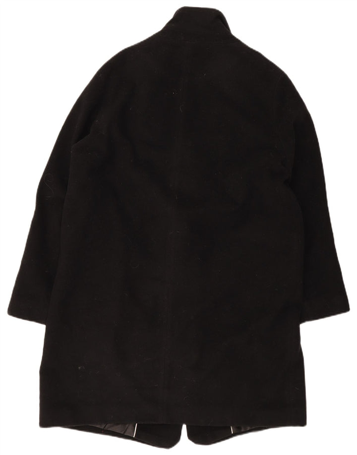 Marks & Spencer Womens Overcoat UK 14 Large Black Wool