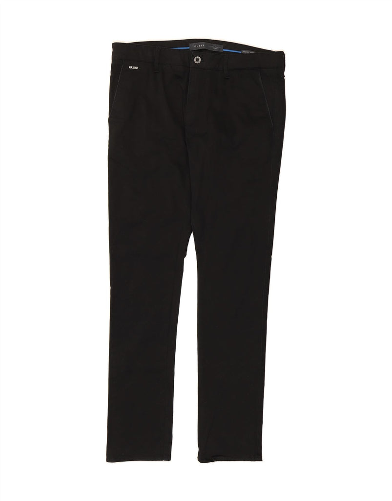 GUESS Mens Daniel Skinny Chino Trousers W36 L34 Black Cotton Vintage Guess and Second-Hand Guess from Messina Hembry 