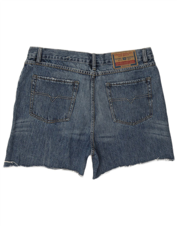 Diesel Mens Distressed Denim Shorts W38 XL Blue Cotton