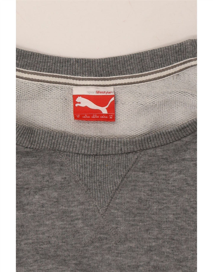 PUMA Mens Sweatshirt Jumper Medium Grey Cotton Vintage Puma and Second-Hand Puma from Messina Hembry 