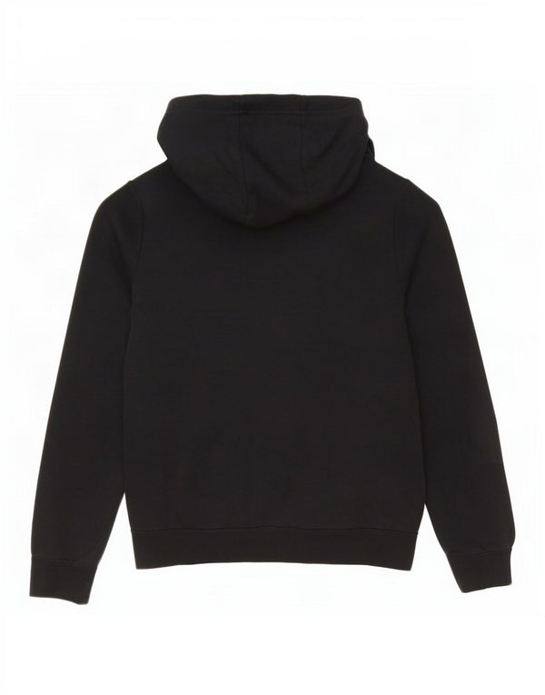 Nike Womens Graphic Oversized Hoodie Jumper UK 10 Small Black Cotton