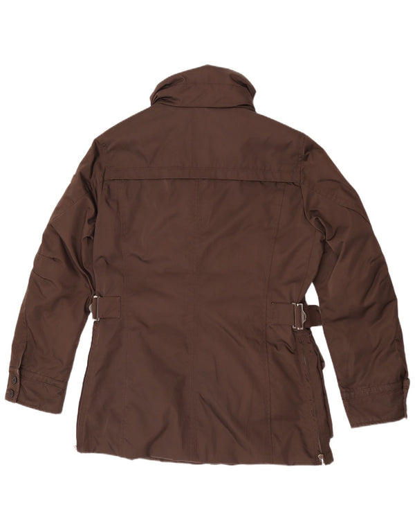 PEUTEREY Mens Parka Jacket UK 38 Medium Brown Polyester