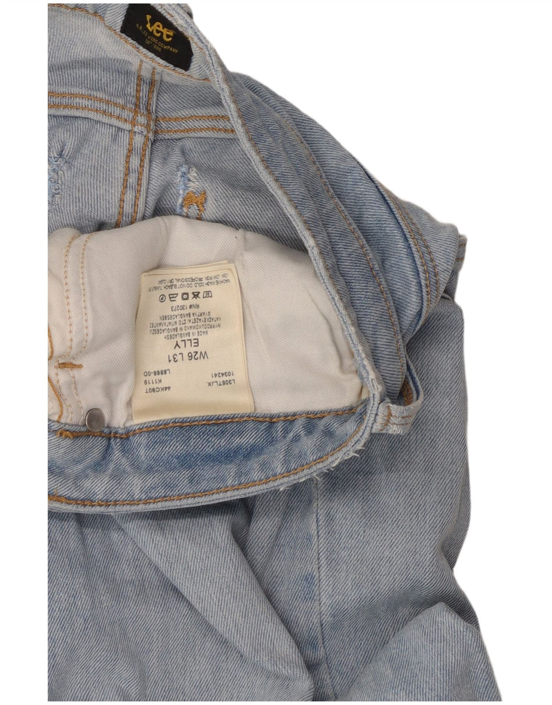 LEE Womens Elly Slim Jeans W26 L28 Blue Cotton