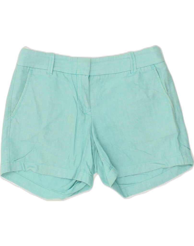 J. CREW Womens City Fit Chino Shorts US 4 Small W30 Blue Cotton | Vintage J. Crew | Thrift | Second-Hand J. Crew | Used Clothing | Messina Hembry 